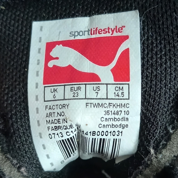 Puma Black & Pink Sneakers - Picture 5 of 7